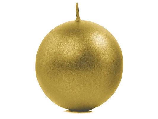 Party Deco - נר ספירה metallic, gold, 8cm