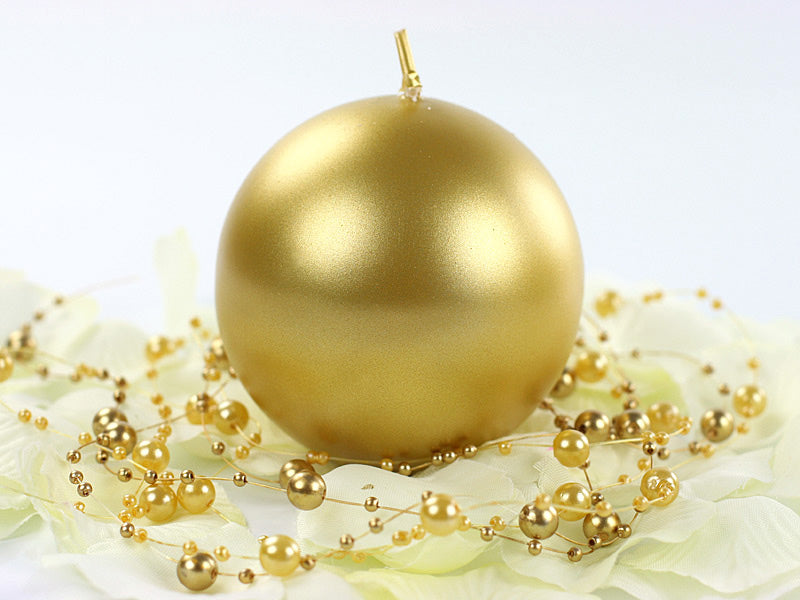 Party Deco - נר ספירה metallic, gold, 8cm: 1pkt/6pc. - תמונה 2