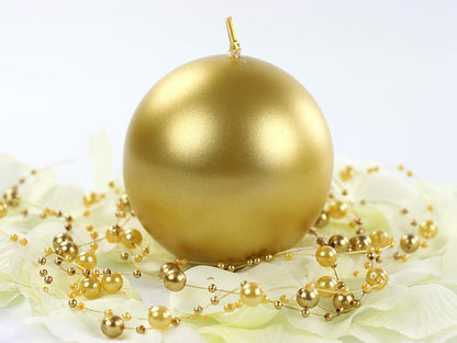 Party Deco - נר ספירה metallic, gold, 8cm: 1pkt/6pc. - תמונה 2