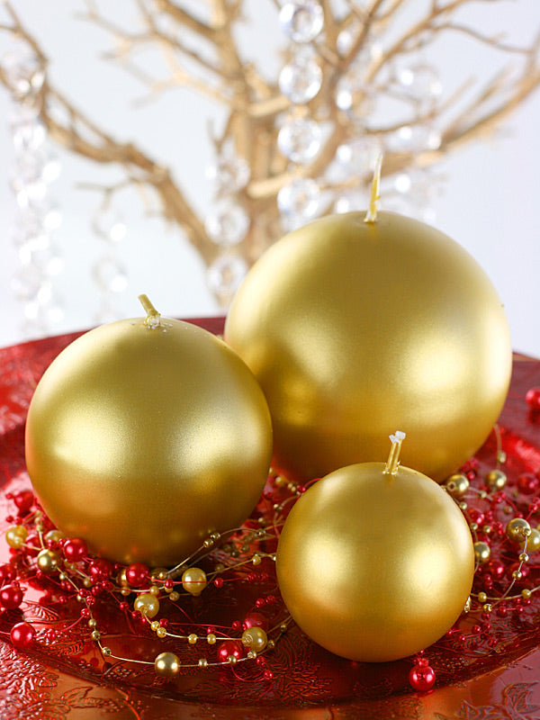 Party Deco - נר ספירה metallic, gold, 8cm: 1pkt/6pc. - תמונה 3