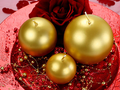 Party Deco - נר ספירה metallic, gold, 8cm: 1pkt/6pc. - תמונה 4