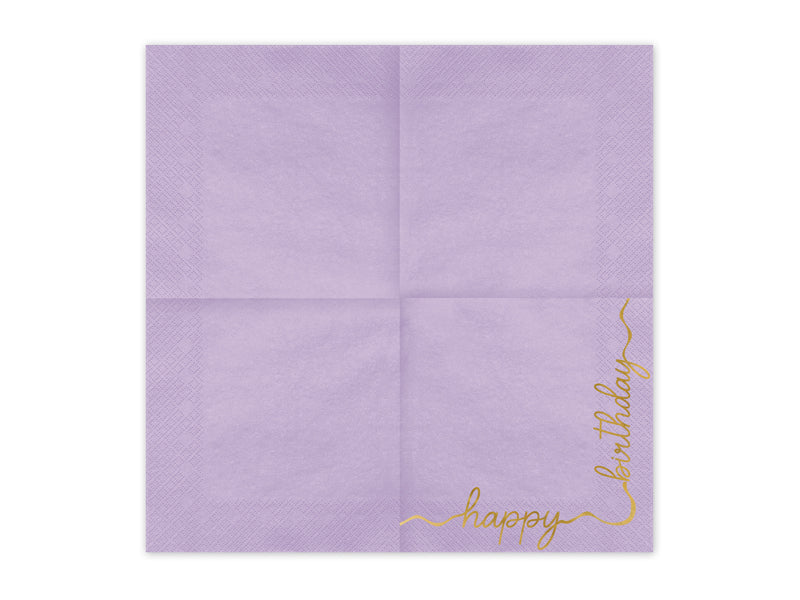 Party Deco - מפיות נייר Happy Birthday, mix, 33x33 cm: 1pkt/12pc. - תמונה 2
