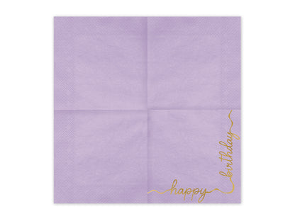 Party Deco - מפיות נייר Happy Birthday, mix, 33x33 cm: 1pkt/12pc. - תמונה 2