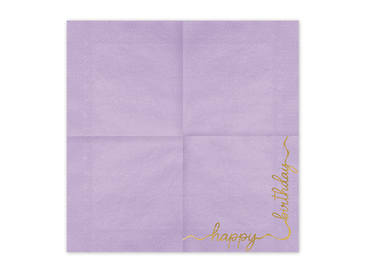 Party Deco - מפיות נייר Happy Birthday, mix, 33x33 cm: 1pkt/12pc. - תמונה 2