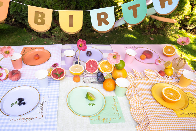 Party Deco - מפיות נייר Happy Birthday, mix, 33x33 cm: 1pkt/12pc. - תמונה 5