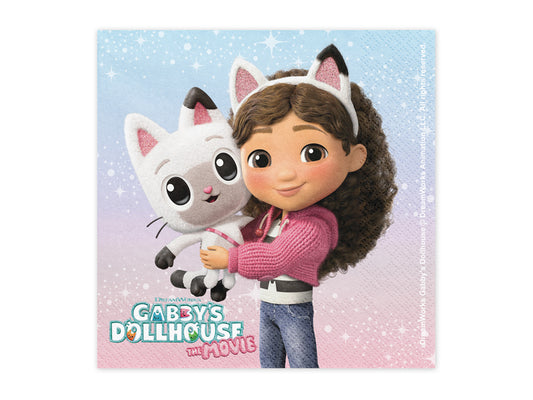 Party Deco - Napkins Gabby's Dollhouse, 33 x 33 cm, mix: 1pkt/20pc.
