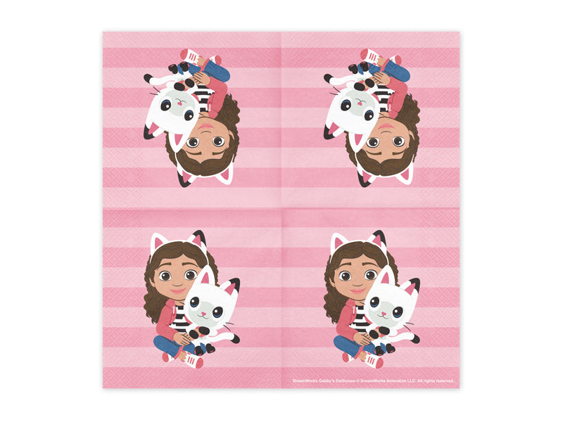 Party Deco - Napkins Gabby's Dollhouse, 33 x 33, mix: 1pkt/20pc. - תמונה 2