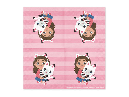 Party Deco - Napkins Gabby's Dollhouse, 33 x 33, mix: 1pkt/20pc. - תמונה 2