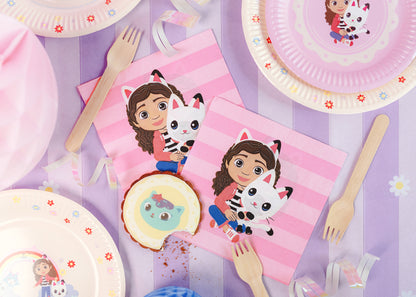 Party Deco - Napkins Gabby's Dollhouse, 33 x 33, mix: 1pkt/20pc. - תמונה 3