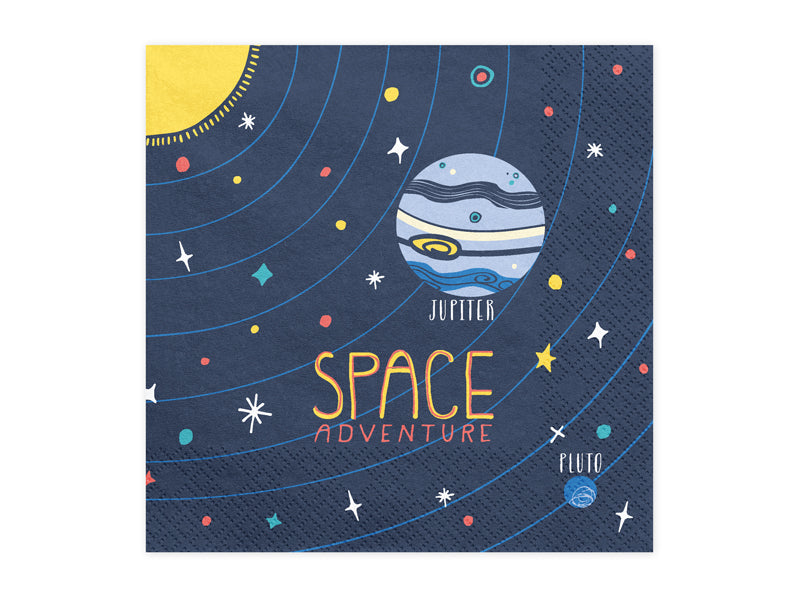 Party Deco - Napkins Space Party, 33x33cm: 1pkt/20pc.