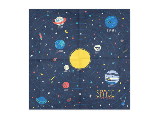 Party Deco - Napkins Space Party, 33x33cm: 1pkt/20pc. - תמונה 2