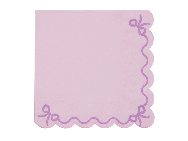 Party Deco - Ruffled napkins, 33x33 cm, purple: 1pkt/12pc.