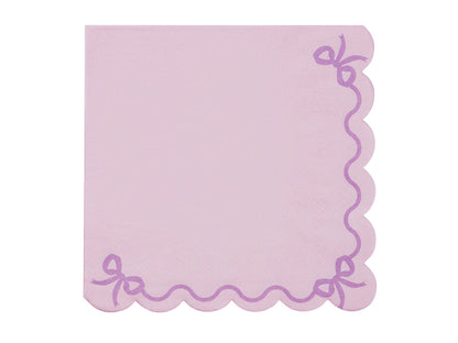 Party Deco - Ruffled napkins, 33x33 cm, purple: 1pkt/12pc.