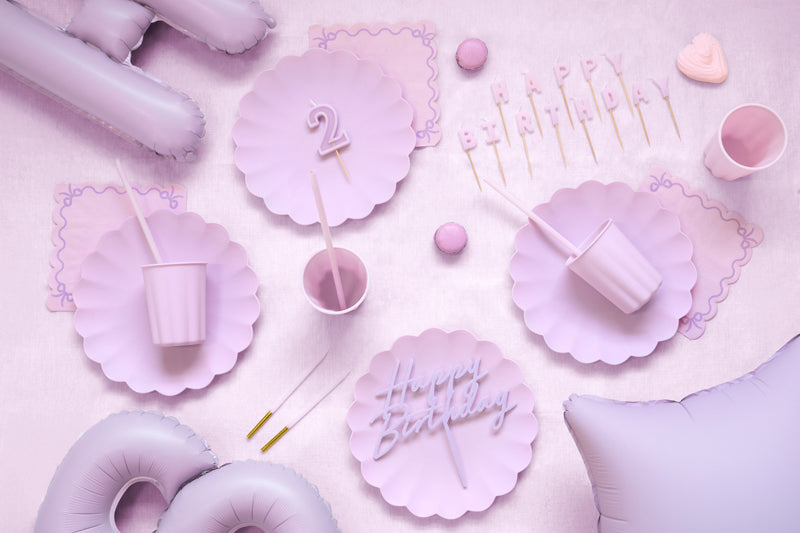 Party Deco - Ruffled napkins, 33x33 cm, purple: 1pkt/12pc. - תמונה 2