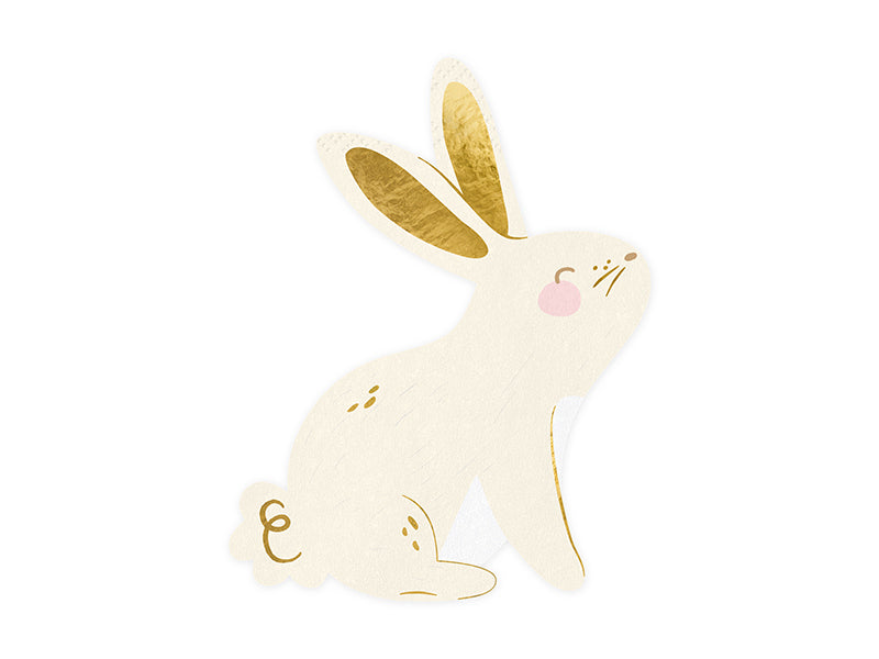Party Deco - Napkins Bunny, mix, 14x15 cm: 1pkt/20pc.