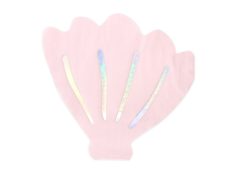Party Deco - Napkins Seashell, 13x12.5cm: 1pkt/20pc.
