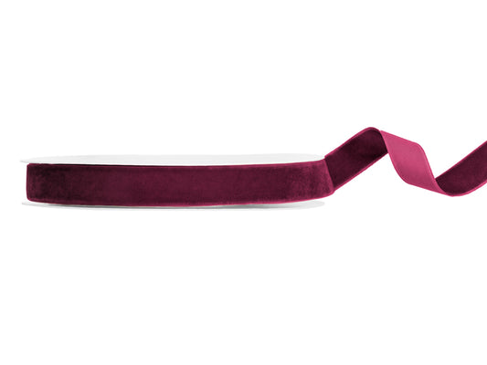 Party Deco - Velour ribbon, purple, 15mm/10m