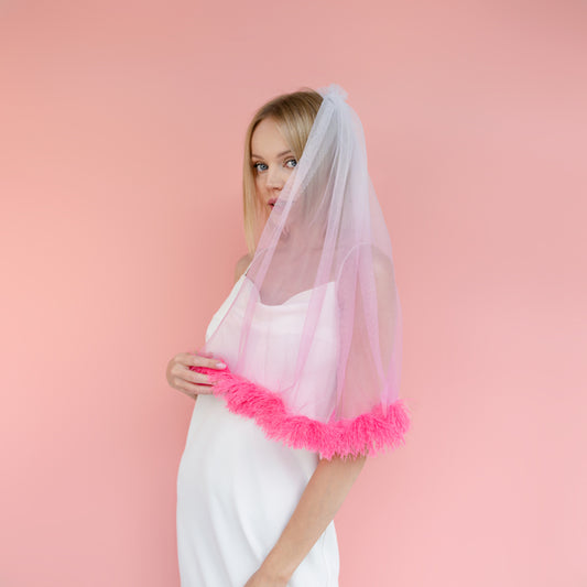 Party Deco - וילון פרנזים pink, 69cm - תמונה 2
