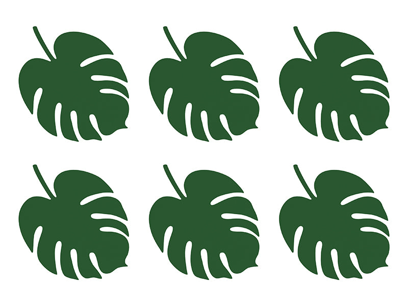 Party Deco - כרטיסי מקום Aloha - Monstera: 1pkt/6pc.