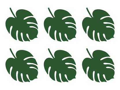 Party Deco - כרטיסי מקום Aloha - Monstera: 1pkt/6pc.