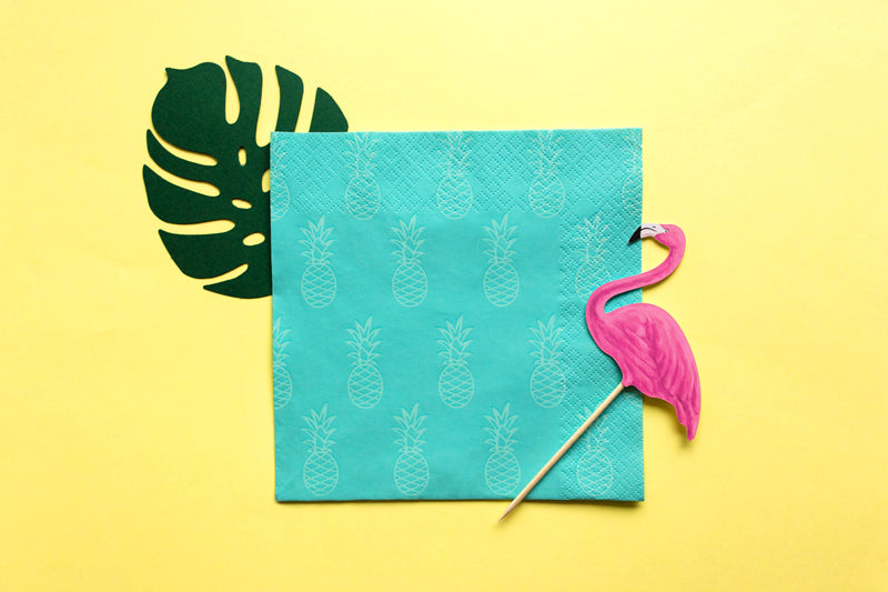 Party Deco - כרטיסי מקום Aloha - Monstera: 1pkt/6pc. - תמונה 4