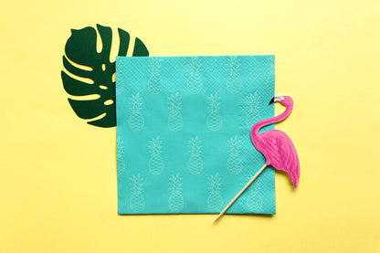 Party Deco - כרטיסי מקום Aloha - Monstera: 1pkt/6pc. - תמונה 4