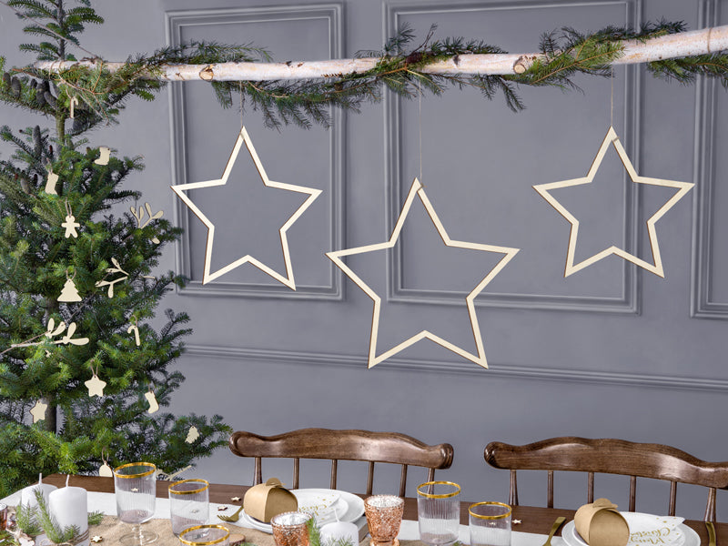 Party Deco - Hanging decorations Stars, mix: 1pkt/3pc. - תמונה 2