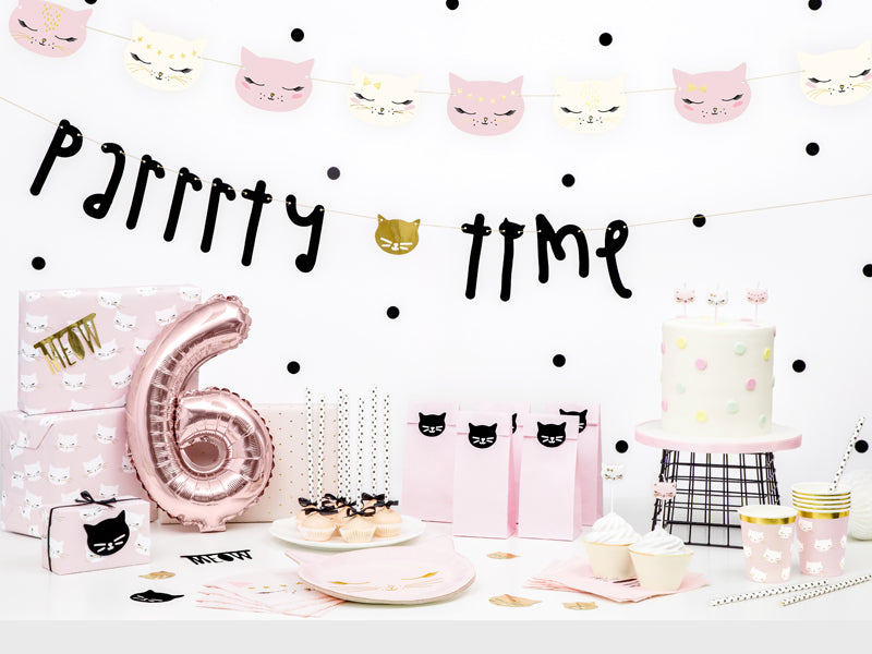 PartyDeco - שרשרת חתולים מיקס 1.4 מ'