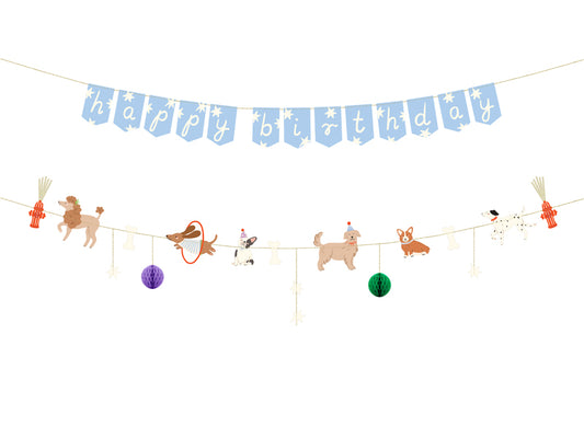 באנר Happy Birthday כלבים