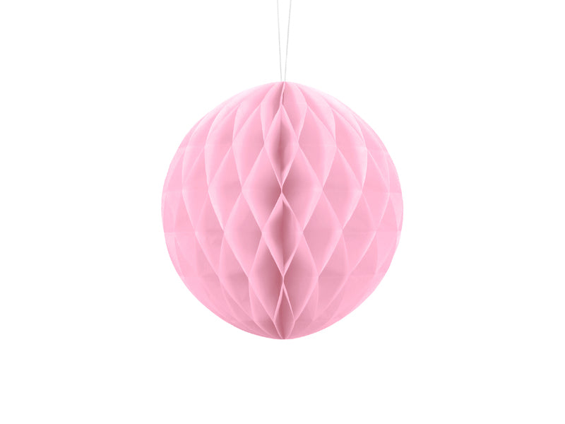 PartyDeco - כדור כוורת ורוד בהיר 20 ס"מ