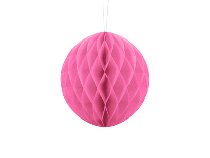 PartyDeco - כדור כוורת ורוד 20 ס"מ