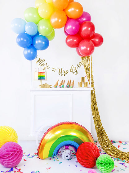 PartyDeco - כדור כוורת אדום 30 ס"מ