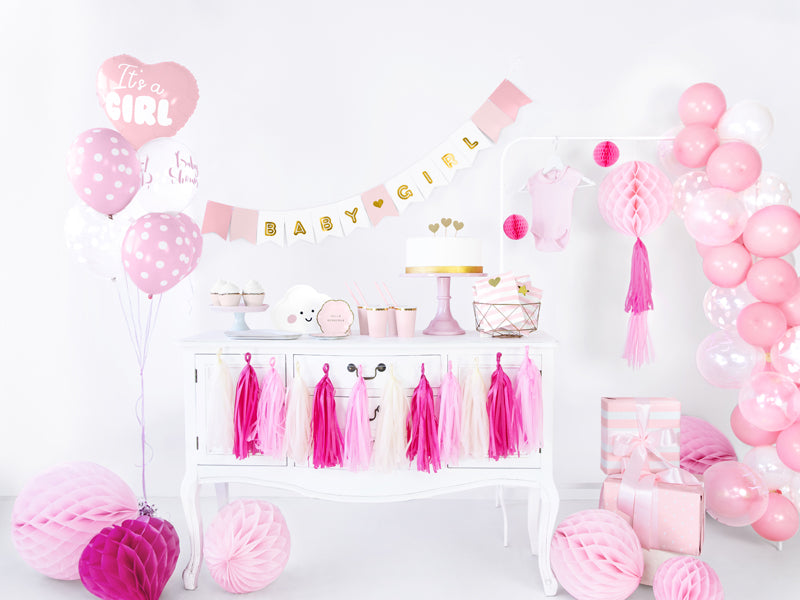 PartyDeco - כדור כוורת ורוד בהיר 30 ס"מ
