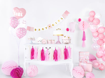 PartyDeco - כדור כוורת ורוד בהיר 30 ס"מ