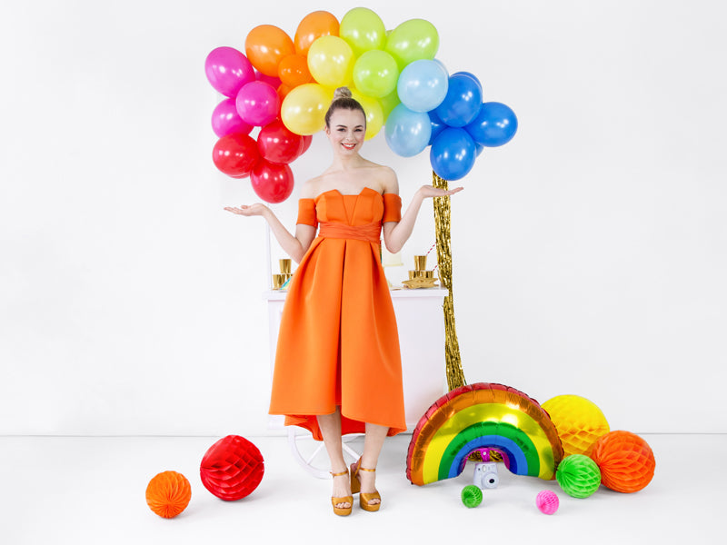 PartyDeco - כדור כוורת צהוב 40 ס"מ
