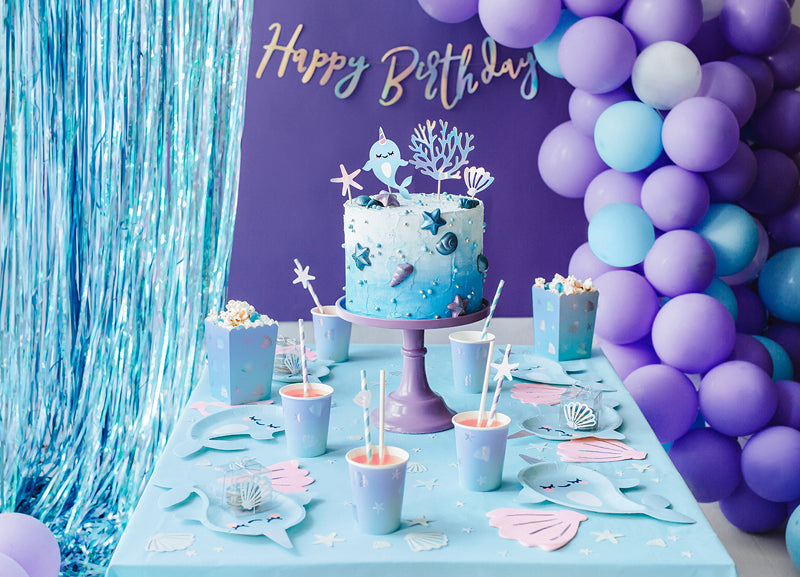 PartyDeco - קופסאות פופקורן חד-קרן ים