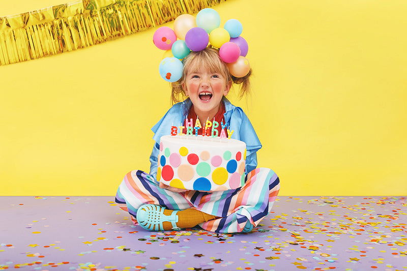PartyDeco - נרות יום הולדת Happy Birthday מיקס 2.5 ס"מ