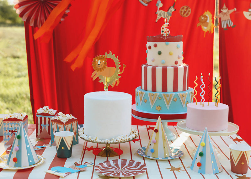 PartyDeco - נרות יום הולדת מסולסלים קשת בענן 14 ס"מ