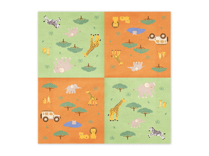 PartyDeco - מפיות ספארי מיקס 33x33 ס"מ