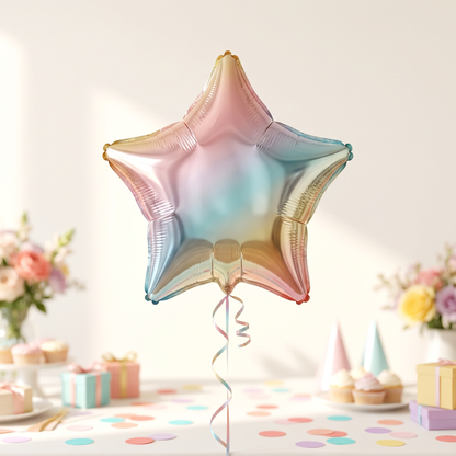 בלון כוכב כרום רוז 19"